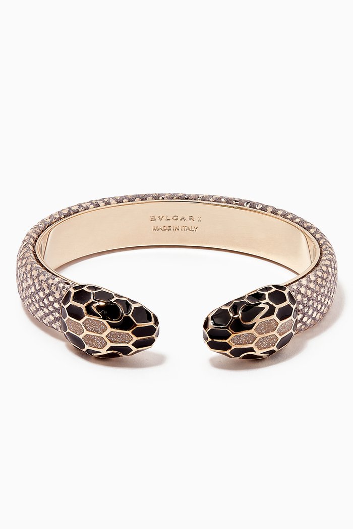 

Serpenti Forever Bracelet in Karung Leather, Multicolour