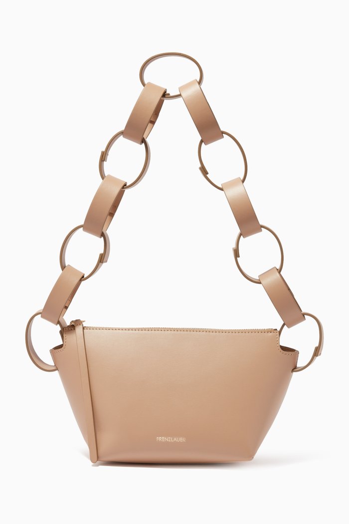 

Bowl Multicircle Bag in Leather, Neutral