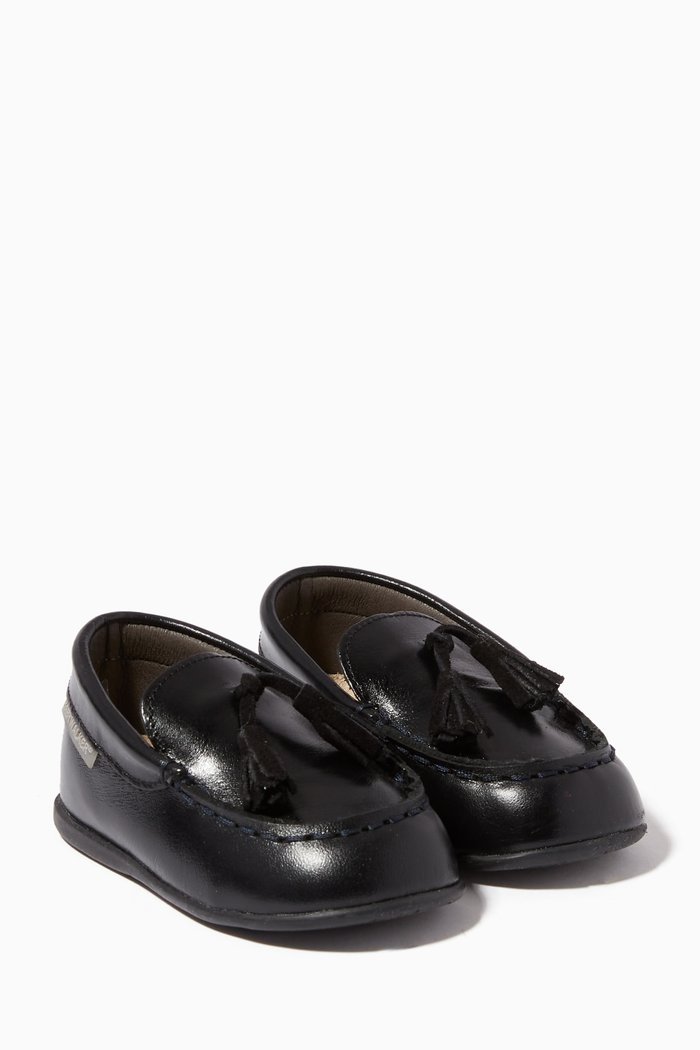

Tasselled Loafers in Leather, Black