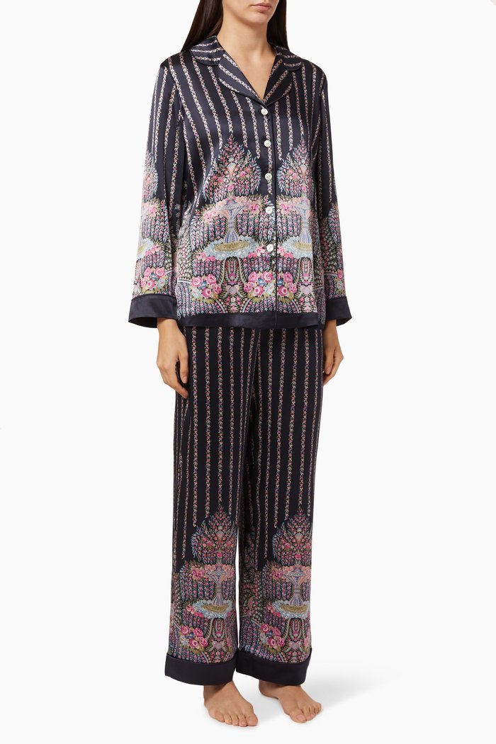 

Seraphina Silk Charmeuse Pyjama Set, Blue