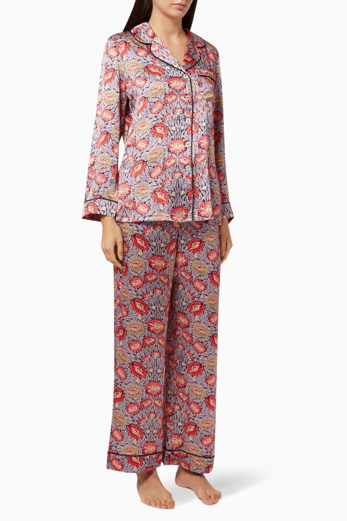 

Cynthia Silk Charmeuse Pyjama Set, Purple