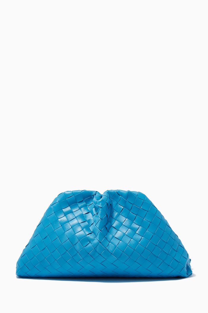 

The Pouch in Intrecciato Nappa, Blue