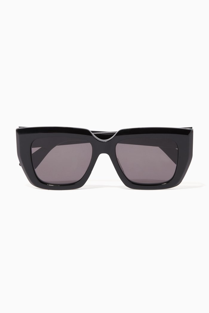 

Oversized D-Frame Sunglasses, Black