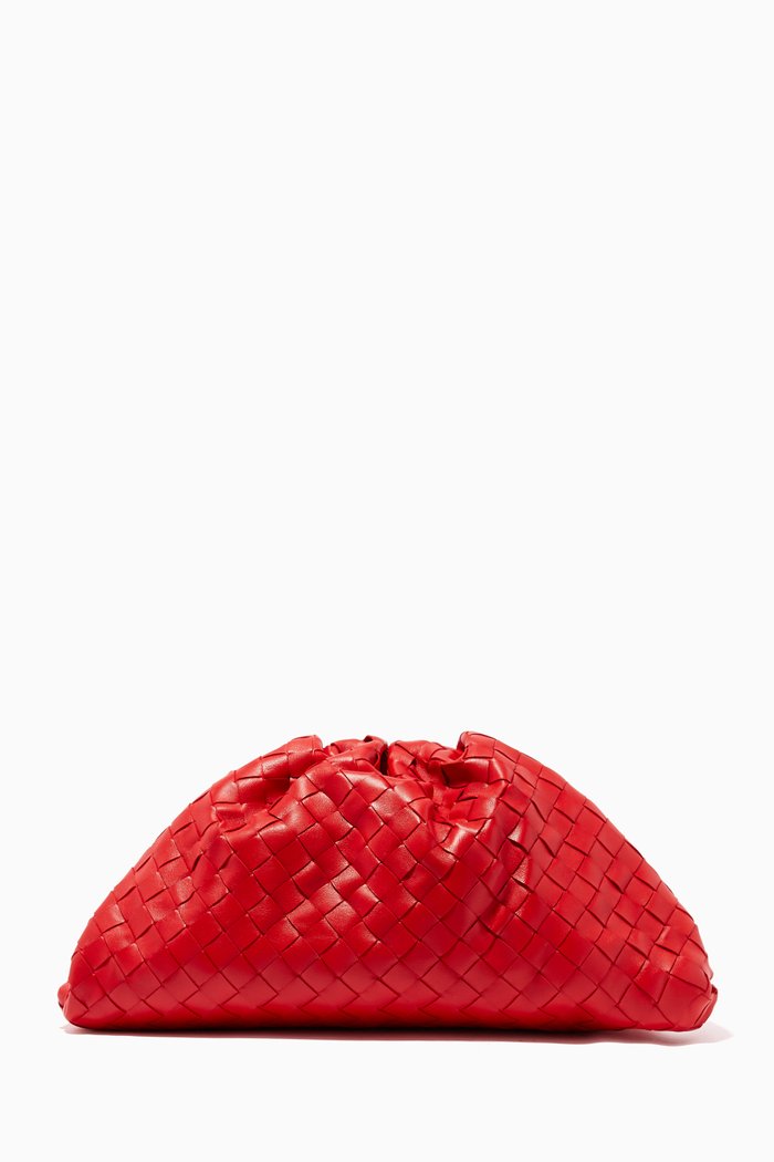 

The Pouch in Intrecciato Nappa, Red