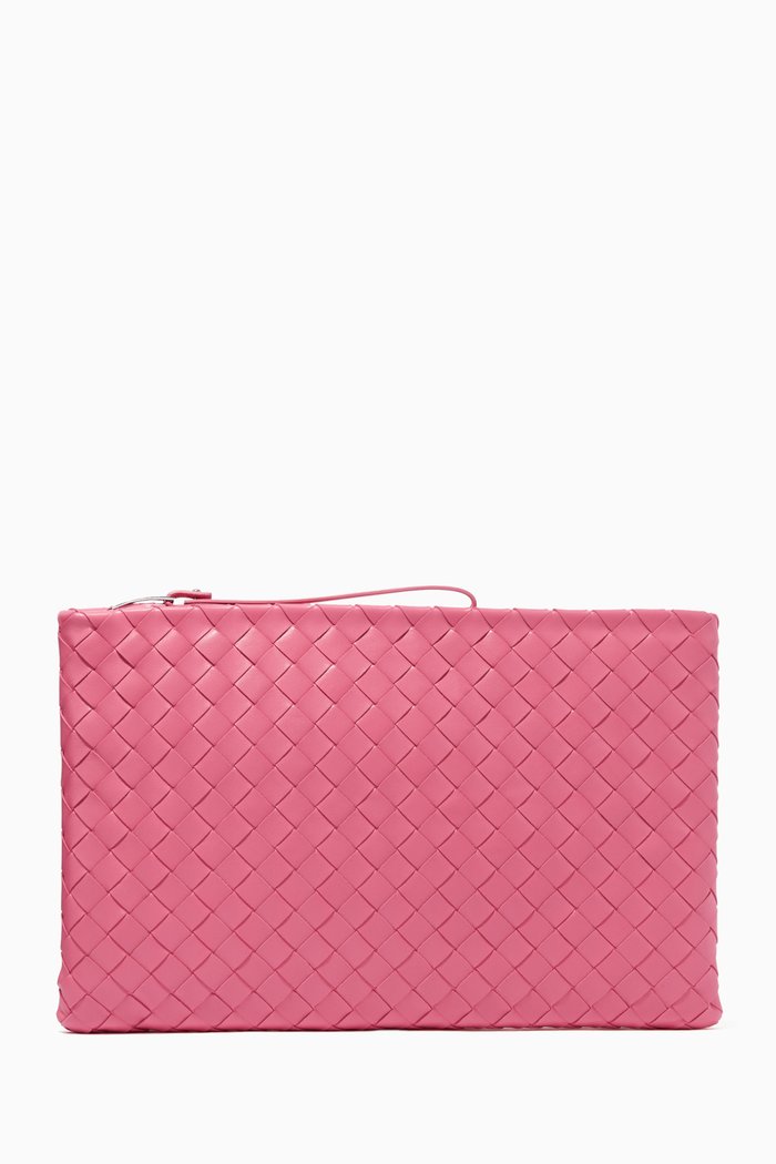 

Pouch in Intrecciato Nappa, Pink