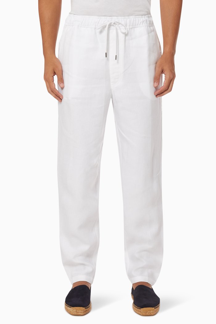 

Sydney 1 Trousers in Italian Linen, White