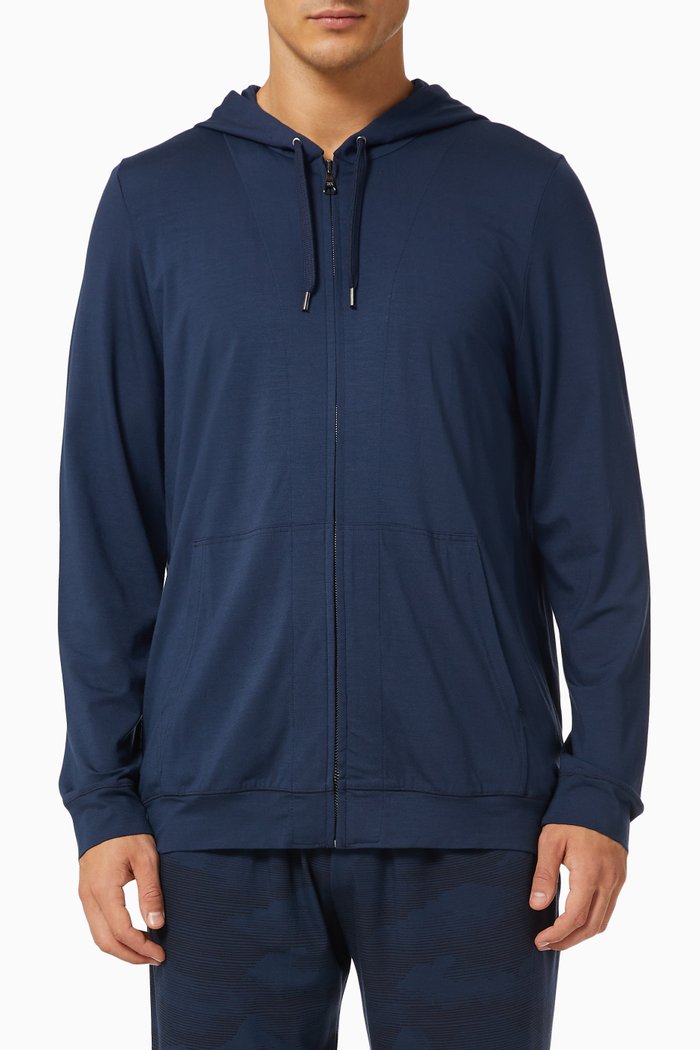 

Basel Hoodie in Micro Modal Stretch, Blue