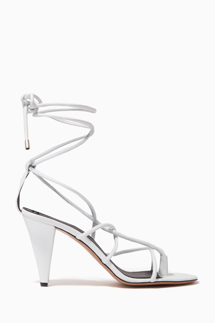 

Abyka 85 Sandals in Leather, White