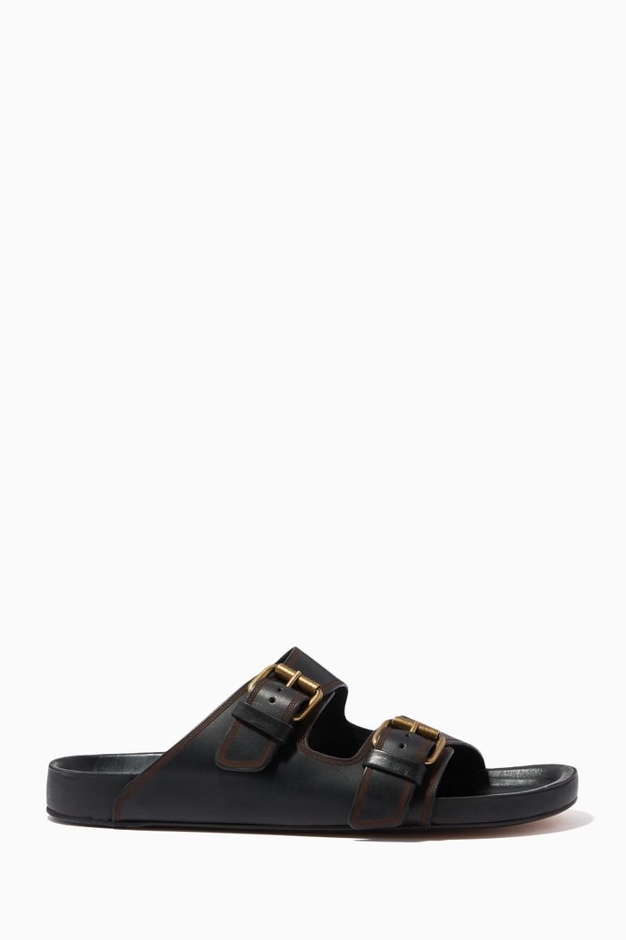 

Lennyo Sandals in Leather, Black