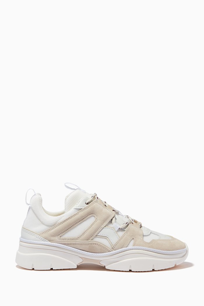 

Kindsay Sneakers in Calfskin Leather & Suede, White