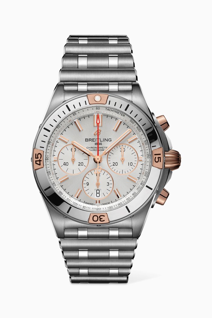 

Chronomat B01 42 with 18kt Red Gold, Silver