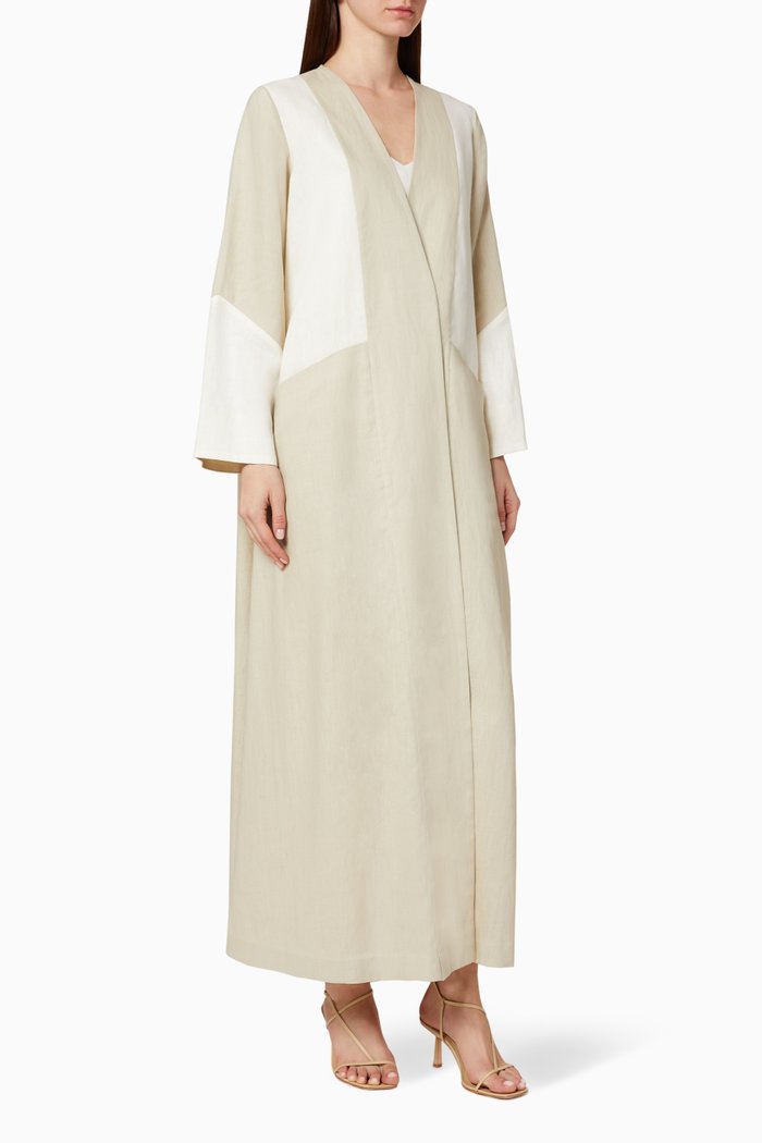 

Colour-Block Abaya, Neutral