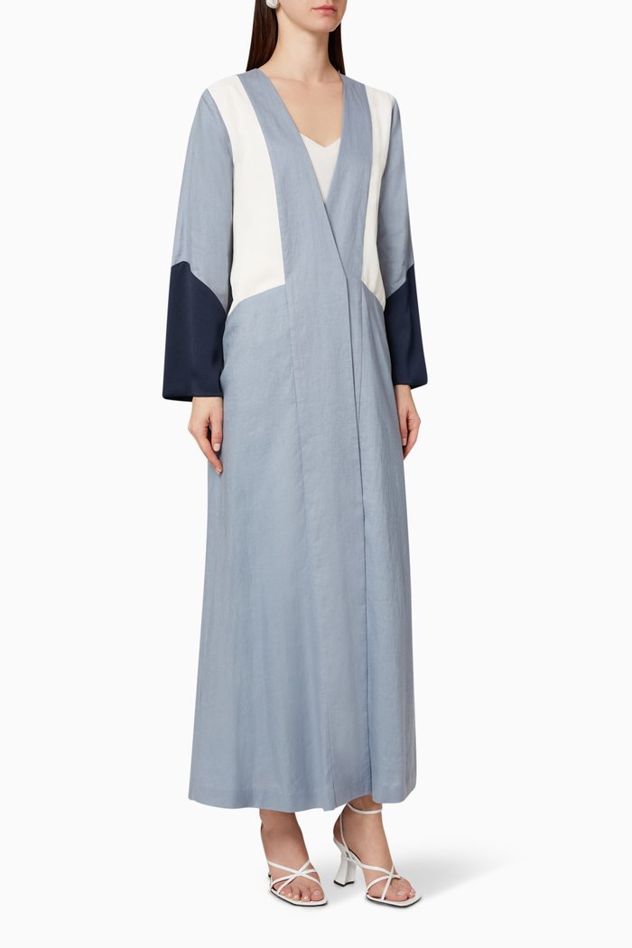 

Colour-Block Abaya, Blue