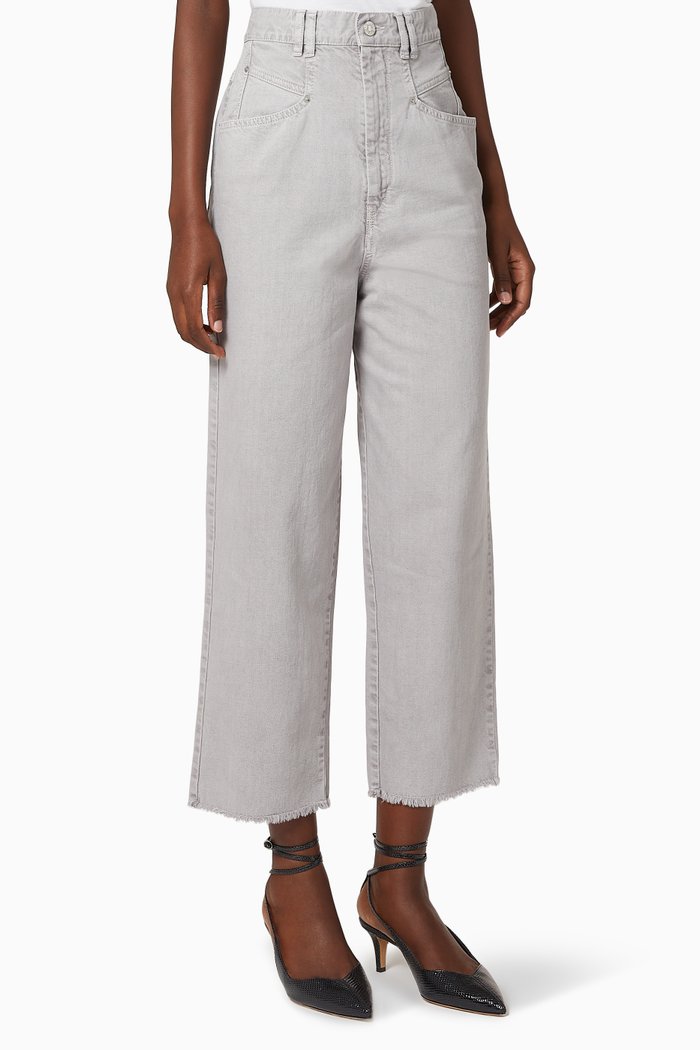 

Naliska Faded Cotton Jeans, Grey