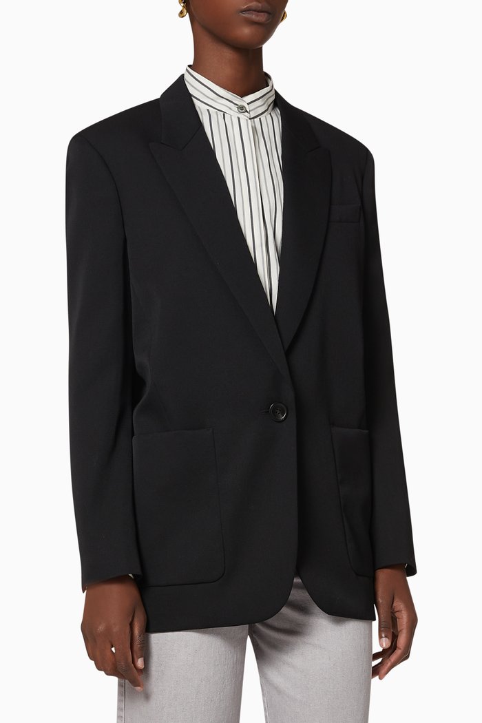 Lindaya Wool Jacket, Black