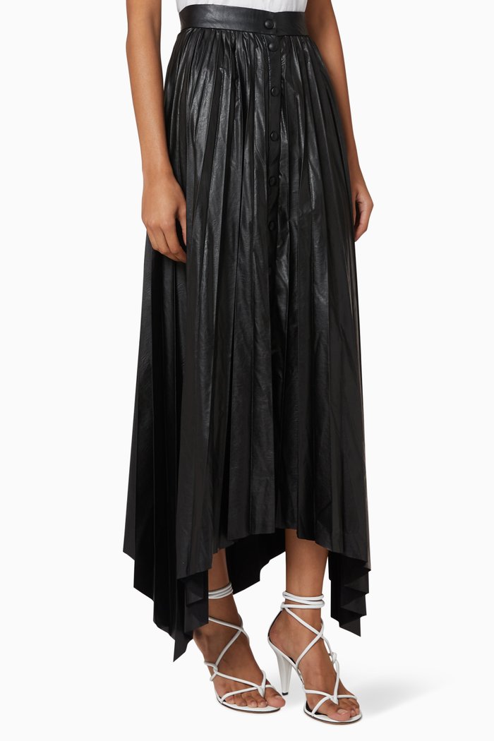 

Davies Faux Leather Skirt, Black