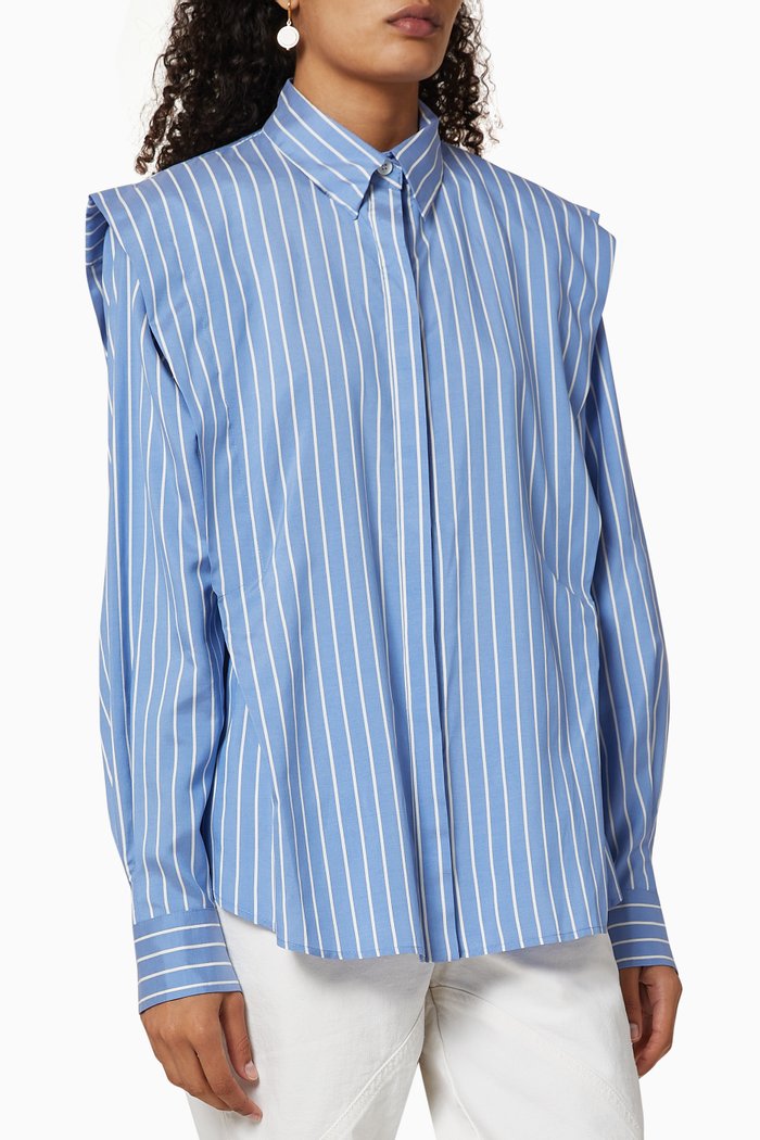 Talki Cotton Shirt, Blue