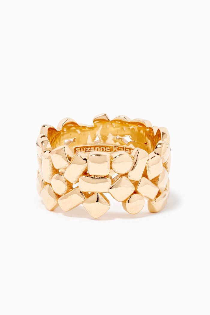 

Medium Geometric Band in 18kt Yellow Gold