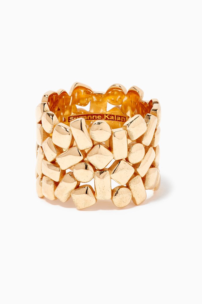 

Large Geometric Band in 18kt Yellow Gold