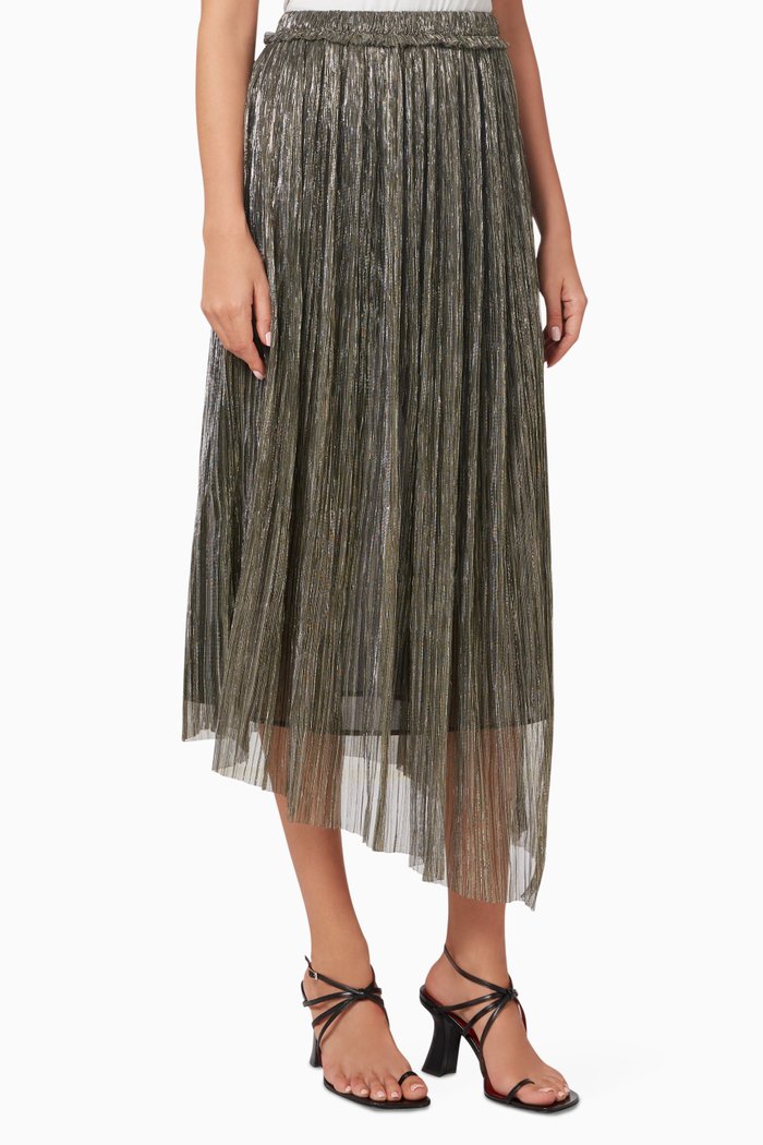 

Dolmenae Metallic Skirt, Silver