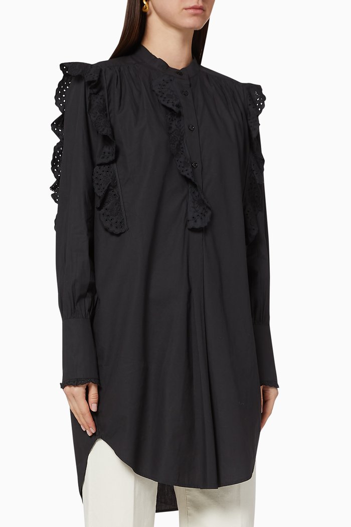 

Orsenia Ruffle Shirt, Black