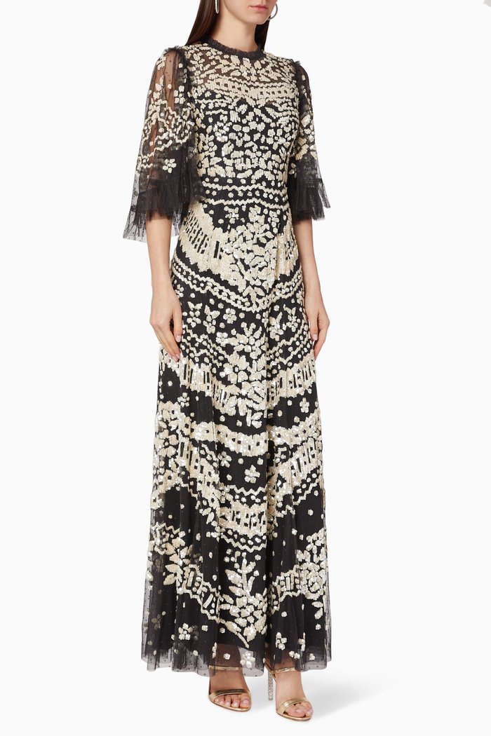 

Anais Sequin Gown, Black