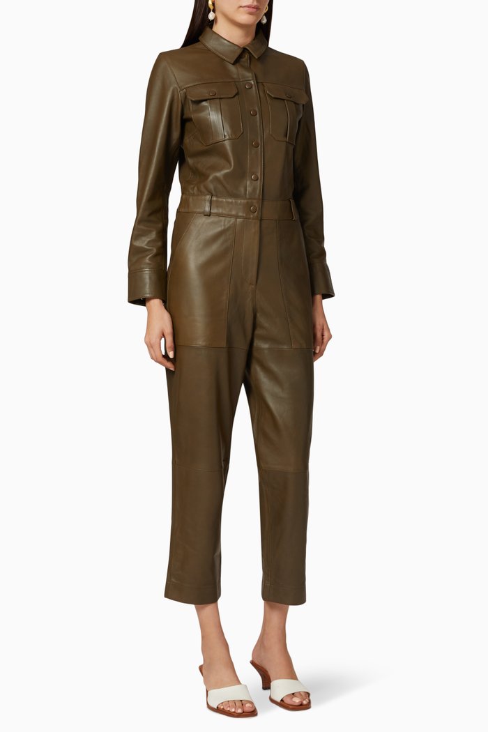 

Boiler Leather Jumpsuit, Green
