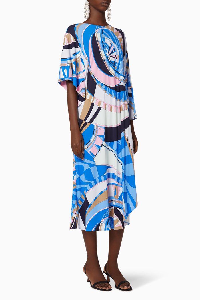 

Wally Printed Dress, Blue