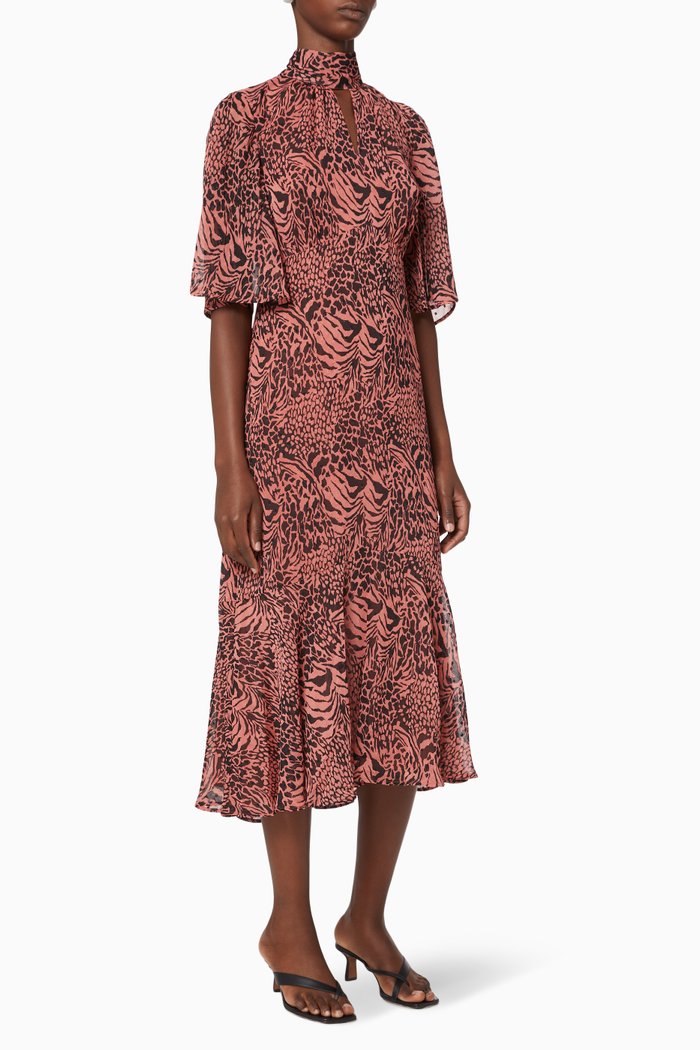

Desert Zebra Print Dress, Pink