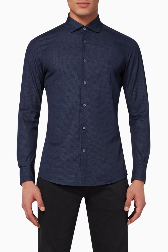 

Cotton Poplin Shirt, Blue