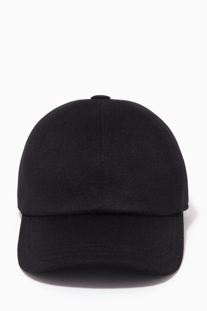 

Cashmere Baseball Cap, Black