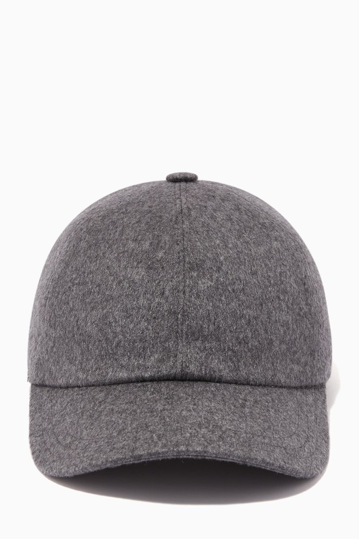 

Cashmere Baseball Cap, Grey
