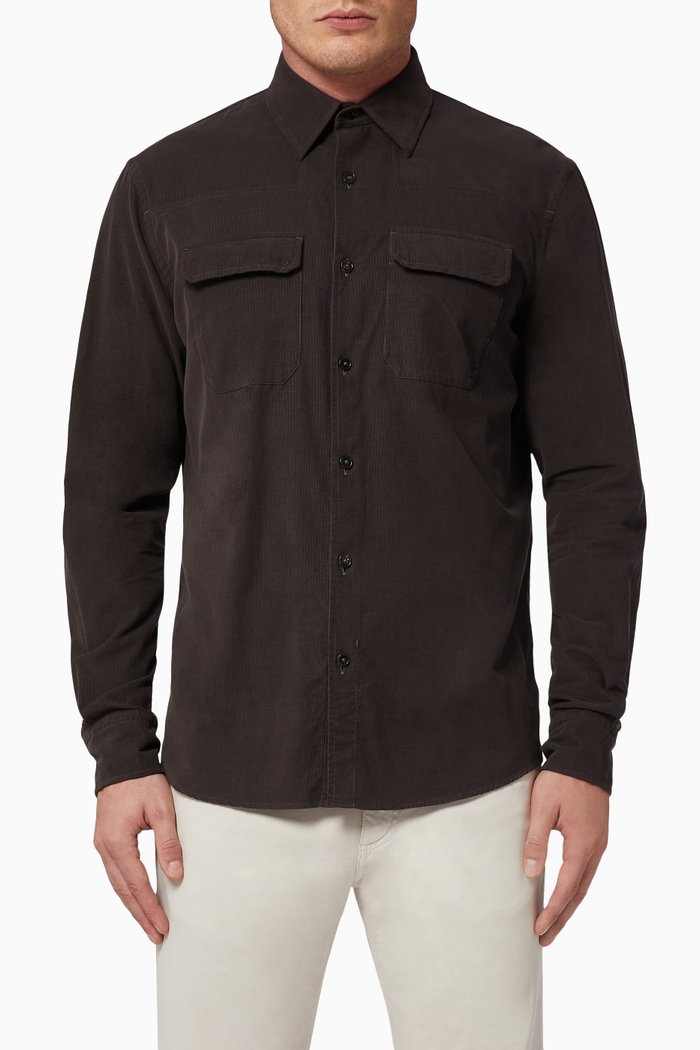 

Cotton Corduroy Shirt, Grey