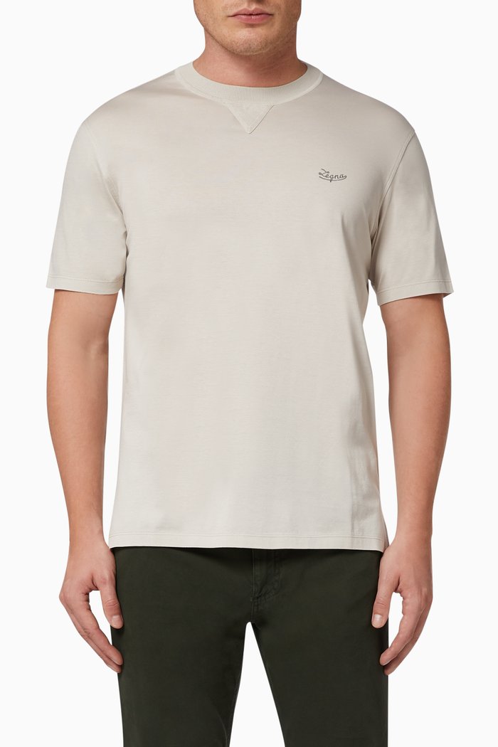 

Mercerised Cotton T-Shirt, White