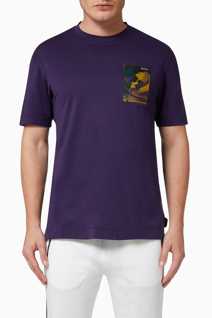 

Mercerised Cotton T-Shirt, Purple