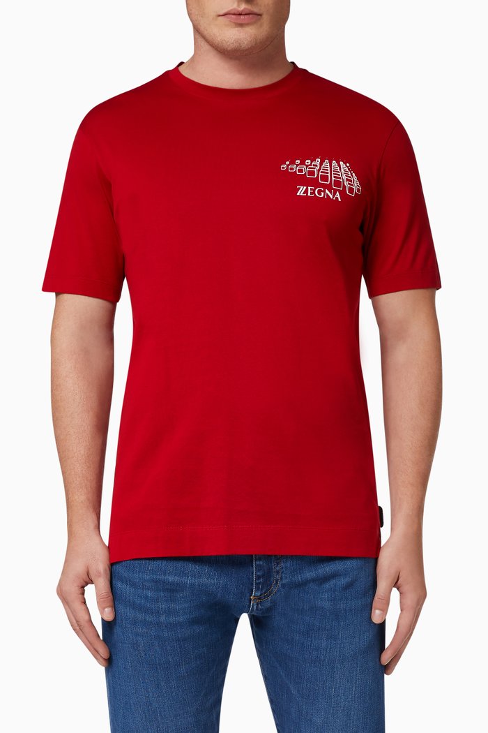 

Mercerized Cotton T-Shirt, Red