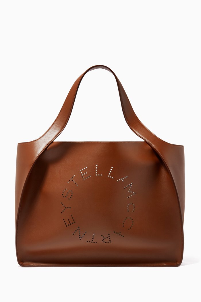 

Stella Logo Tote Bag in Eco Alter Nappa, Brown