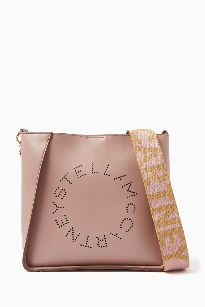 

Mini Stella Logo Shoulder Bag in Eco Alter Nappa, Pink