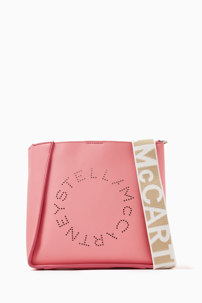 

Mini Stella Logo Shoulder Bag in Eco Alter Nappa, Pink