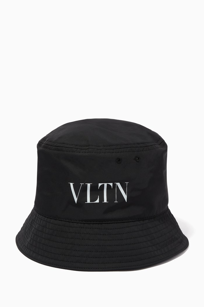 

Valentino Garavani VLTN Bucket Hat in Nylon, Black