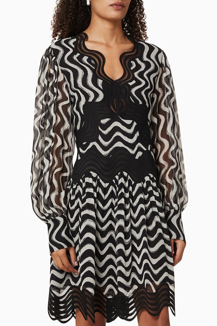

Kinley Silk Mini Dress, Black