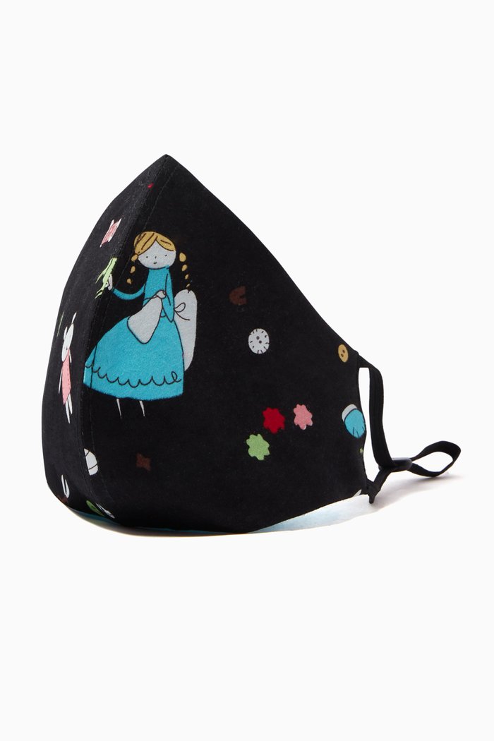 

Fairytales Cotton Face Mask, Black