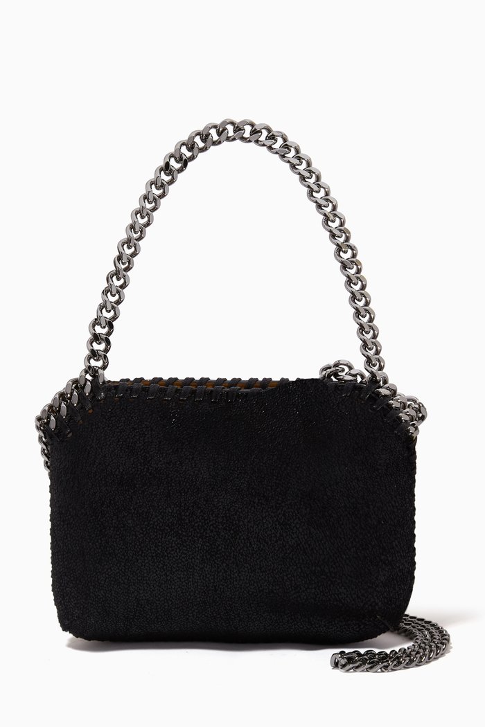 

Falabella Mini Shoulder Bag in Shaggy Deer, Black