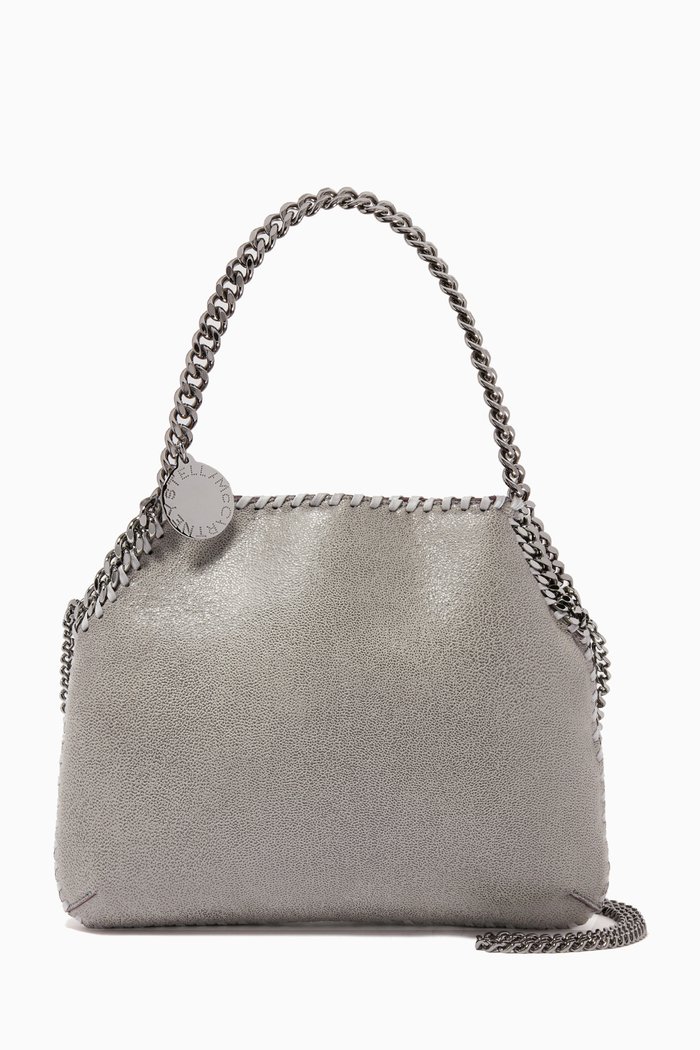 

Falabella Medium Shoulder Bag in Shaggy Deer, Grey