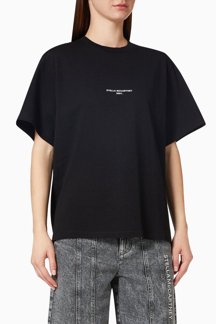 

"Stella McCartney 2001." T-shirt in Organic Cotton, Black