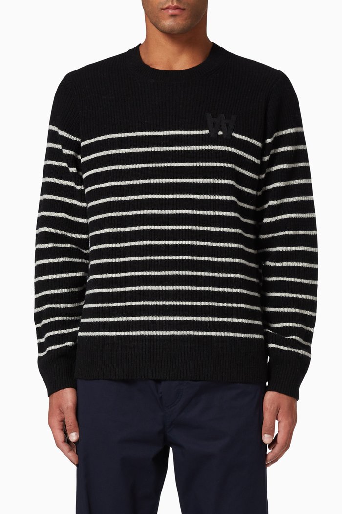 

Louis Striped Sweater, Black
