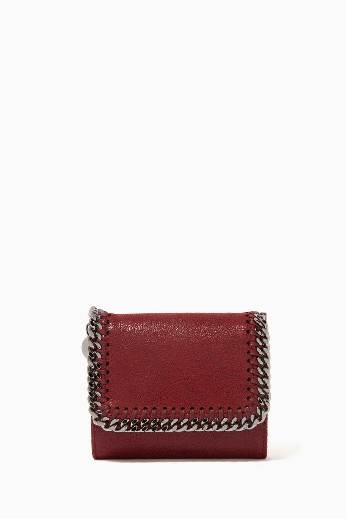 

Falabella Small Flap Wallet in Shaggy Deer, Red