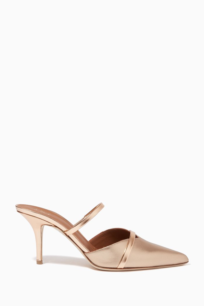 

Frankie 70 Mules in Metallic Nappa, Gold