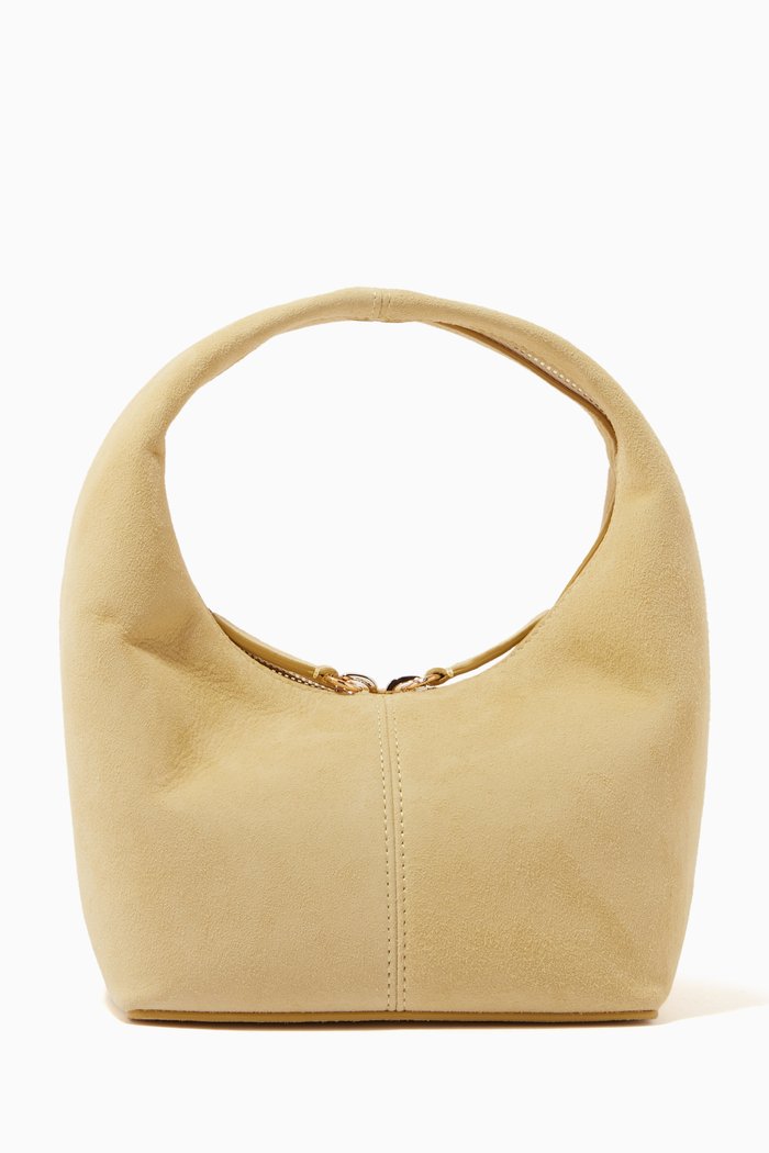 

Mini Panier Bag in Leather, Neutral