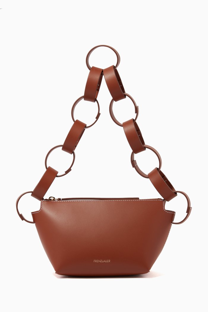 

Bowl Multicircle Bag in Leather, Brown